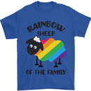 Rainbow Sheep Funny LGBT Gay Pride Day Mens T-Shirt Cotton Gildan Royal Blue