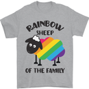 Rainbow Sheep Funny LGBT Gay Pride Day Mens T-Shirt Cotton Gildan Sports Grey
