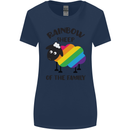 Rainbow Sheep Funny LGBT Gay Pride Day Womens Wider Cut T-Shirt Navy Blue