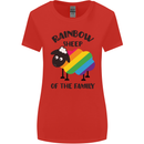 Rainbow Sheep Funny LGBT Gay Pride Day Womens Wider Cut T-Shirt Red