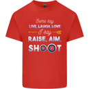 Raise Aim Shoot Funny Archery Archer Kids T-Shirt Childrens Red
