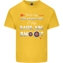 Raise Aim Shoot Funny Archery Archer Kids T-Shirt Childrens Yellow