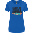 Raising My Husband Is Exhausting Womens Wider Cut T-Shirt Royal Blue