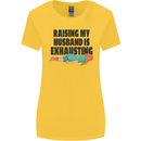 Raising My Husband Is Exhausting Womens Wider Cut T-Shirt Yellow