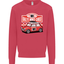 Rallye Monte Carlo Mini Rally Car Mens Sweatshirt Jumper Heliconia