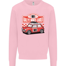 Rallye Monte Carlo Mini Rally Car Mens Sweatshirt Jumper Light Pink
