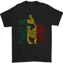 Rasta Lion Jamaica Reggae Music Jamaican Mens T-Shirt Cotton Gildan Black