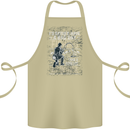 Rather a Bad Day Fishing Funny Fisherman Cotton Apron 100% Organic Khaki