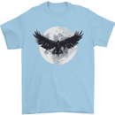 Raven Moon Vikings Mens T-Shirt 100% Cotton Light Blue