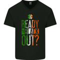 Ready to Black out St. Patrick's Day MMA Mens V-Neck Cotton T-Shirt Black