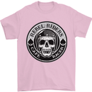 Rebel Cafe Racer Biker Motorbike Motorcycle Mens T-Shirt Cotton Gildan Light Pink