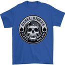 Rebel Cafe Racer Biker Motorbike Motorcycle Mens T-Shirt Cotton Gildan Royal Blue