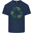 Recycle Bike Fun Cyclist Funny Mens Cotton T-Shirt Tee Top Navy Blue