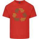 Recycle Bike Fun Cyclist Funny Mens Cotton T-Shirt Tee Top Red