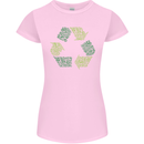 Recycle Bike Fun Cyclist Funny Womens Petite Cut T-Shirt Light Pink