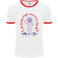 Happy Single Awareness Day Mens Ringer T-Shirt White/Red
