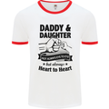 Daddy and Daughter Funny Father's Day Mens White Ringer T-Shirt White/Red