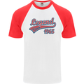Legend Since 58th Birthday 1965 Mens S/S Baseball T-Shirt White/Red