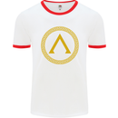 Lambda Gym Spartan Bodybuilding Fitness Mens White Ringer T-Shirt White/Red