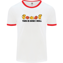 This Is How I Roll RPG Role Playing Game Mens White Ringer T-Shirt White/Red