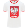 Polska Orzel Poland Flag Polish Football Mens White Ringer T-Shirt White/Red