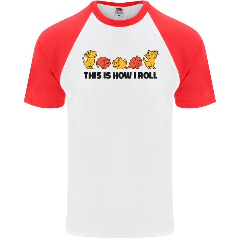 This Is How I Roll RPG Role Playing Game Mens S/S Baseball T-Shirt White/Red
