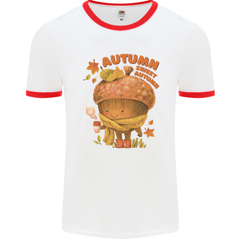 Sweet Autumn Mens White Ringer T-Shirt White/Red