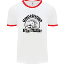 Grandad & Grandson Grandparent's Day Mens White Ringer T-Shirt White/Red