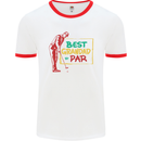 Grandparent's Day Best Grandad By Par Mens White Ringer T-Shirt White/Red