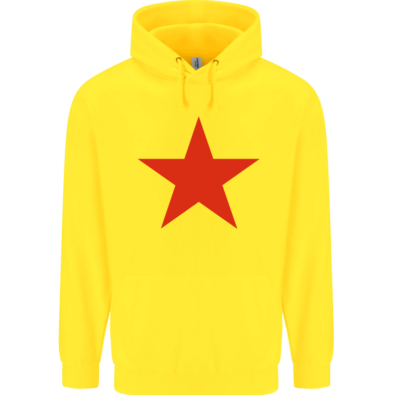 Red Star Army As Worn by Childrens Kids Hoodie Yellow