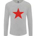 Red Star Army As Worn by Mens Long Sleeve T-Shirt Sports Grey
