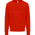 Red Star Army As Worn by Mens Sweatshirt Jumper Bright Red