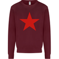 Red Star Army As Worn by Mens Sweatshirt Jumper Maroon