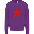Red Star Army As Worn by Mens Sweatshirt Jumper Purple