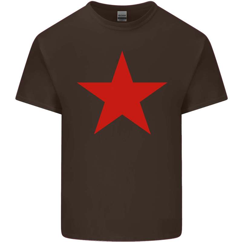Red Star Army As Worn by Michael Stipe Mens Cotton T-Shirt Tee Top Dark Chocolate