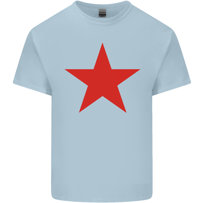 Red Star Army As Worn by Michael Stipe Mens Cotton T-Shirt Tee Top Light Blue