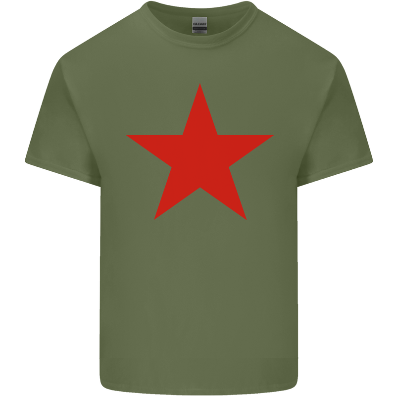 Red Star Army As Worn by Michael Stipe Mens Cotton T-Shirt Tee Top Military Green