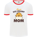 Mother's Day Easter Most Egg-cellent Mom Mens Ringer T-Shirt White/Red
