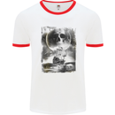 Kiss of Death Pirates Sailing Sailor Mens White Ringer T-Shirt White/Red