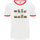 Photography Camera Evolution Photograper Mens White Ringer T-Shirt White/Red