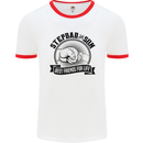 Stepdad & Son Best Friends Father's Day Mens White Ringer T-Shirt White/Red