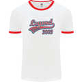 Legend Since 20th Birthday 2003 Mens Ringer T-Shirt White/Red