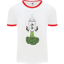 Smoked Broccoli Mens White Ringer T-Shirt White/Red