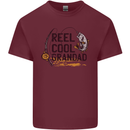 Reel Cool Grandad Funny Fishing Fisherman Mens Cotton T-Shirt Tee Top Maroon
