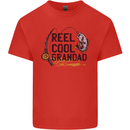 Reel Cool Grandad Funny Fishing Fisherman Mens Cotton T-Shirt Tee Top Red