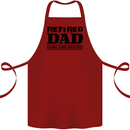 Retired Dad Done and Dusted Retirement Cotton Apron 100% Organic Maroon
