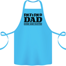 Retired Dad Done and Dusted Retirement Cotton Apron 100% Organic Turquoise
