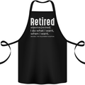 Retired Definition Funny Retirement Cotton Apron 100% Organic Black