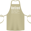 Retired Definition Funny Retirement Cotton Apron 100% Organic Khaki