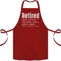 Retired Definition Funny Retirement Cotton Apron 100% Organic Maroon